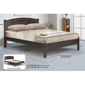 Wooden Bed WB1088 King (Walnut)