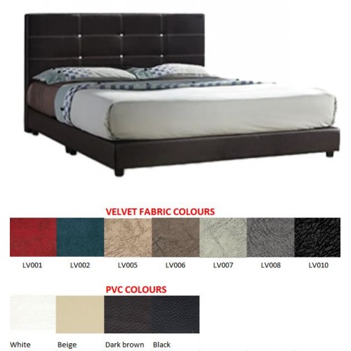 Bent Faux Leather Bed 01(Available in Velvet or Faux Leather)