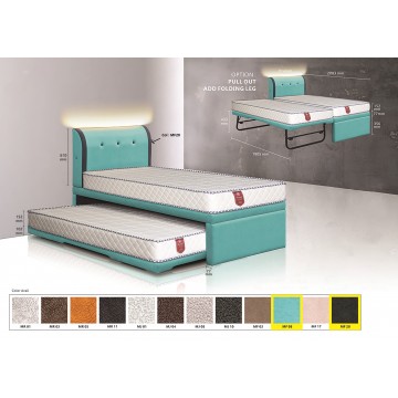 2 in 1 Faux Leather Bed 1090 (Available in 12 Colors)