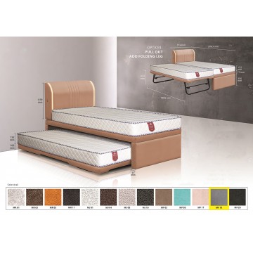 2 in 1 Faux Leather Bed 1091 (Available in 13 Colors)