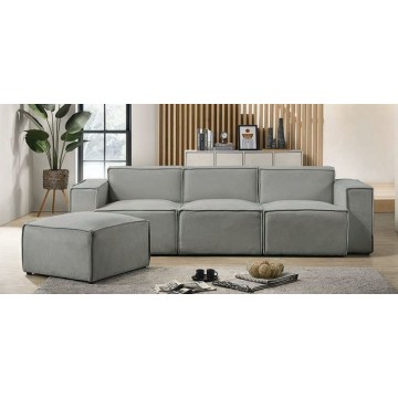 *Limited Sets* 3 Seater Fabric Sofa With Stool FSF1098