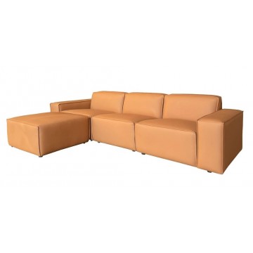3 Seater L-Shape Sofa Set SFL1310 (Half Leather/Pet Friendly Fabric)