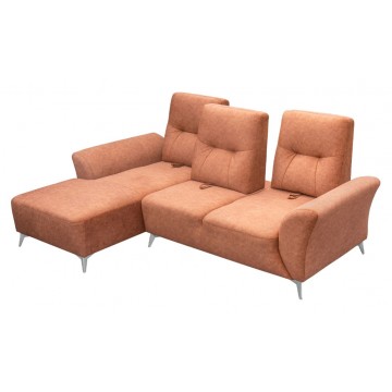 3 Seater L-Shape Push Back Sofa SFL1311 (Half Leather/Pet Friendly Fabric)