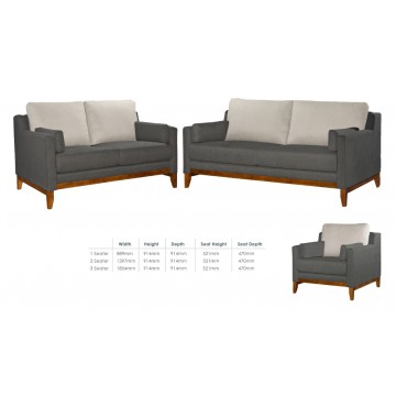 1/2/3 Seater Sofa Set SFL1317 (PVC/Half Leather/Pet Friendly Fabric)