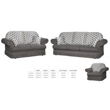 1/2/3 Seater Sofa Set SFL1319 (Half Leather/Pet Friendly Fabric)