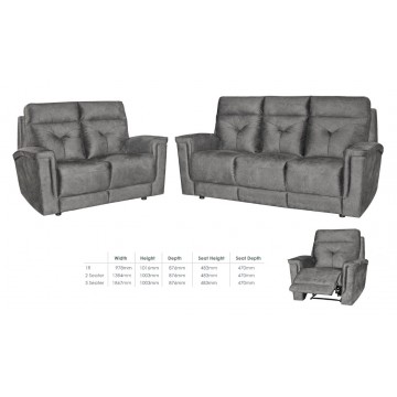 2/3 Seater Faux Leather Recliner Sofa Set SFL1326 (15 Colors)