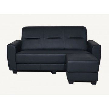 3 Seater Faux Leather Sofa + Stool SFL1333