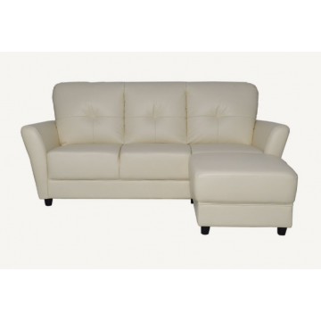 3 Seater Faux Leather Sofa + Stool SFL1334