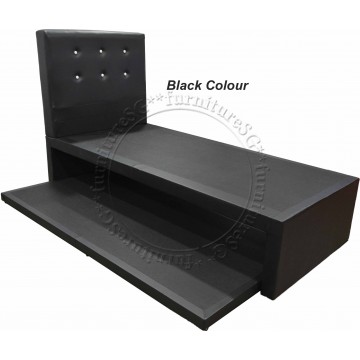 Bronx 2 in 1 Faux Leather Bedframe (Single) (5 Colours Available)
