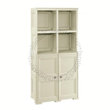 Tontarelli - 2 Open Shelves + 2 Door Cabinet Tall Unit