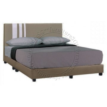 Queen Stamford Faux Leather Bed + Spring Mattress