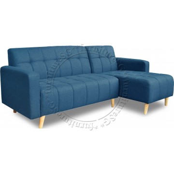 Donna L-Shape Fabric Sofa (Jean Blue)