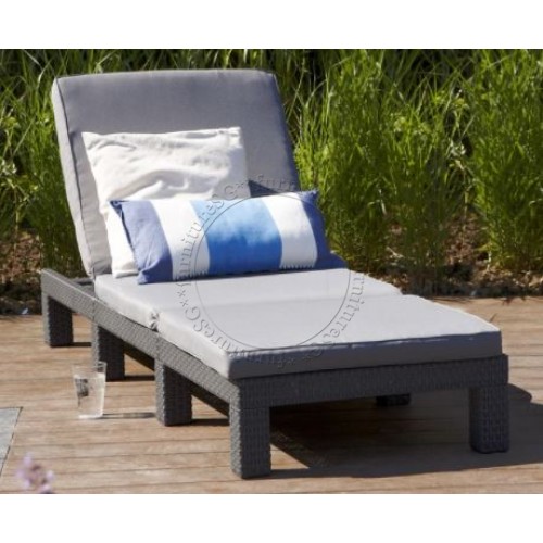 rattan sun lounger with cushion