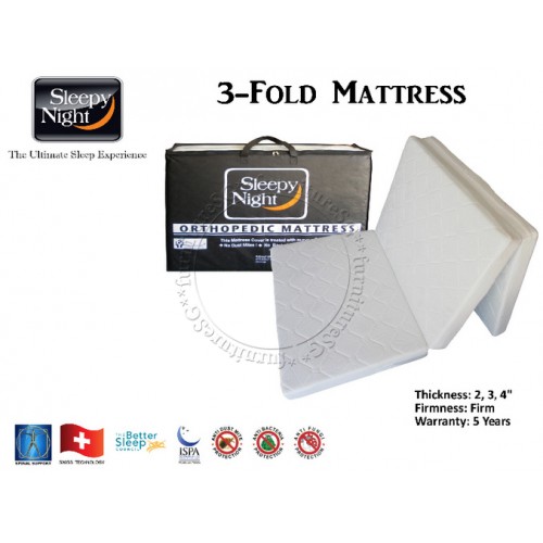 sleepy night orthopaedic foldable mattress