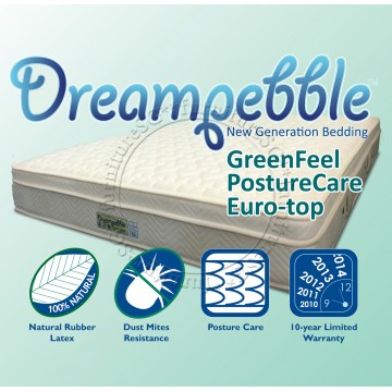 DreamPebble GreenFeel Euro-Top Posture Care Spring Mattress