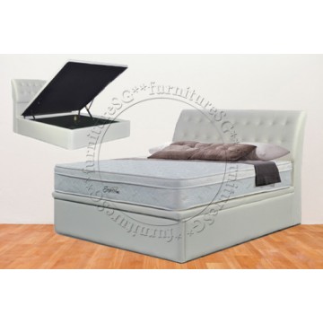 Faux Leather Storage Bed LB1081