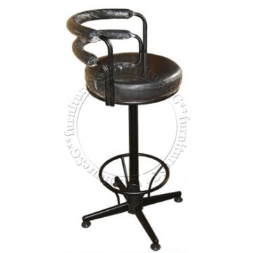 Barstool with Cushioned Arm and Back Rest