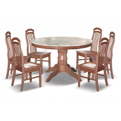 round timber dining table 8 seater