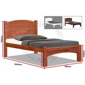 Wooden Bed WB1102 | Available in 3 Colours