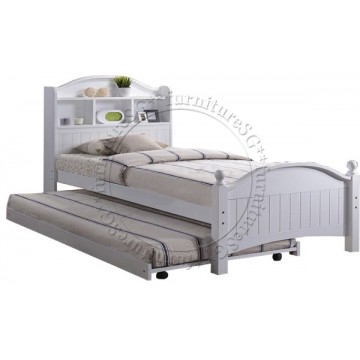 Country Wooden Bed WB1103 -Off White