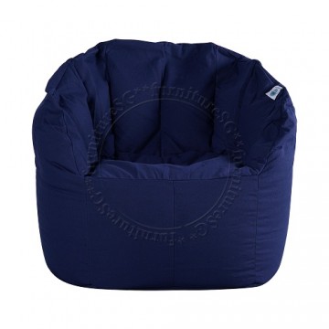 Chilla Fabric Bean Bag Chair - Navy Blue