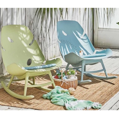 green outdoor rocking chair