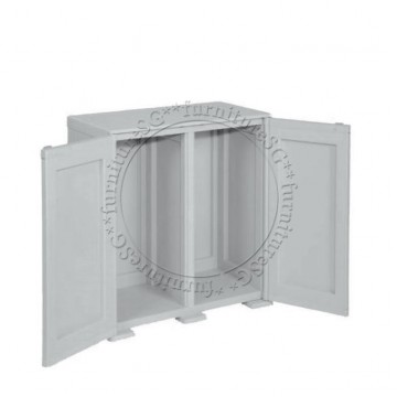 Tontarelli - Simplex Low Cabinet - 2 High Compartments Grey