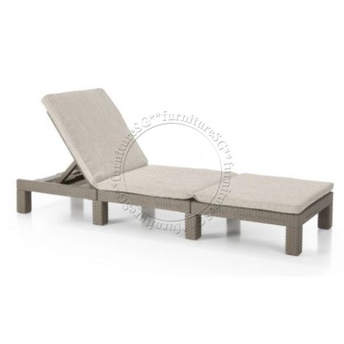 allibert rattan sun lounger