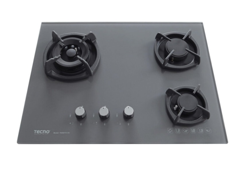 Tecno 65cm 3-burner glass hob with Inferno Wok Burner Technology (T-6000TGSV)