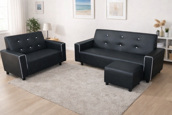 Aston Faux Leather 2/3 Seater Sofa Set