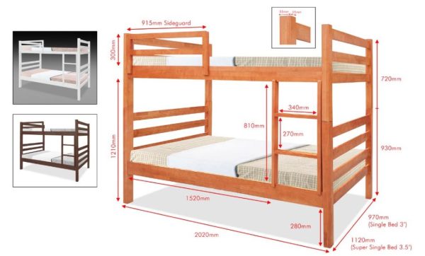 Double Deck Bunk Bed DD1032B (Super Single)