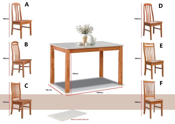 Dining Table Set DNT1438 (Available in 2 Colors)