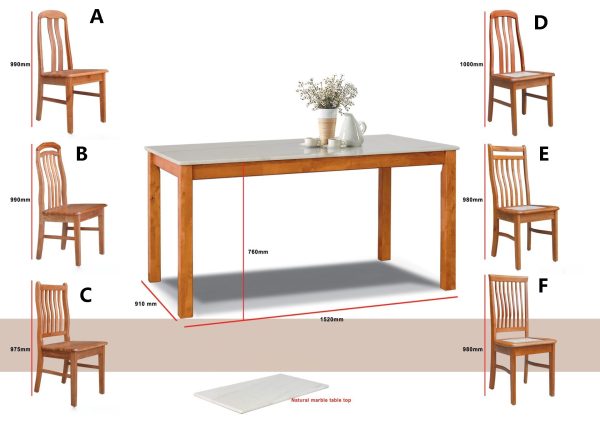 Dining Table Set DNT1439 (Available in 2 Colors)