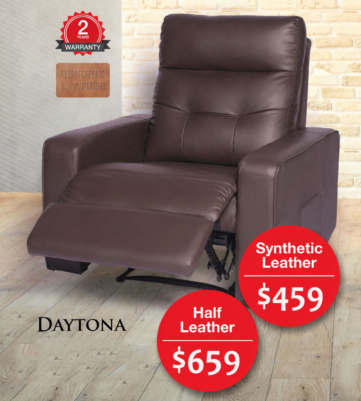 Daytona Recliner Sofa (1-Seater)