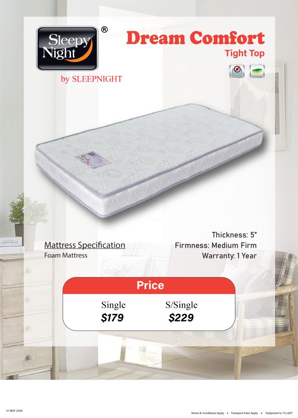 Sleepy Night Dream Comfort Superior Eco Foam Mattress