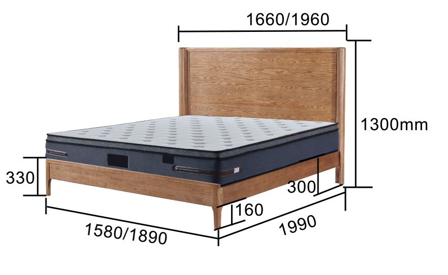 Musang Soild Wooden Bed (Queen/King)