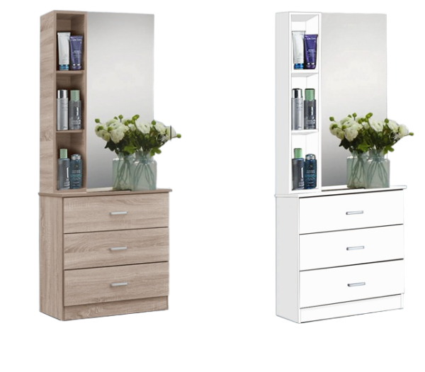 Dressing Table DST1257A *Free Stool* (Available in 6 Colors)