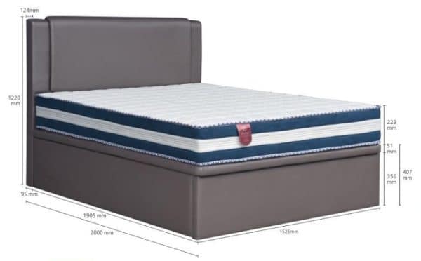 Faux Leather Storage Bed LB1153