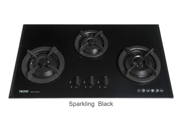 Tecno 90cm Tempered Glass Hob With Safety Valve T333TGSV