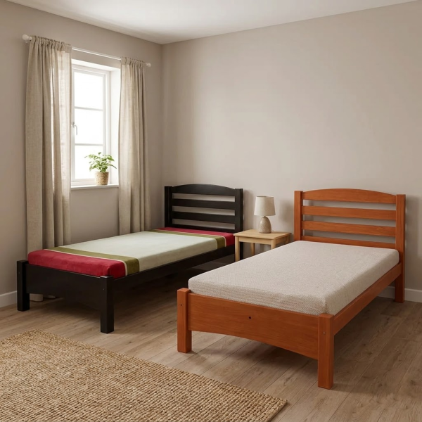 Wooden Bed WB1109 (Available in 2 Colors)
