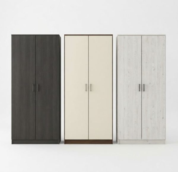 Cambry 2-Door Wardrobe A (Available in 3 Colors)