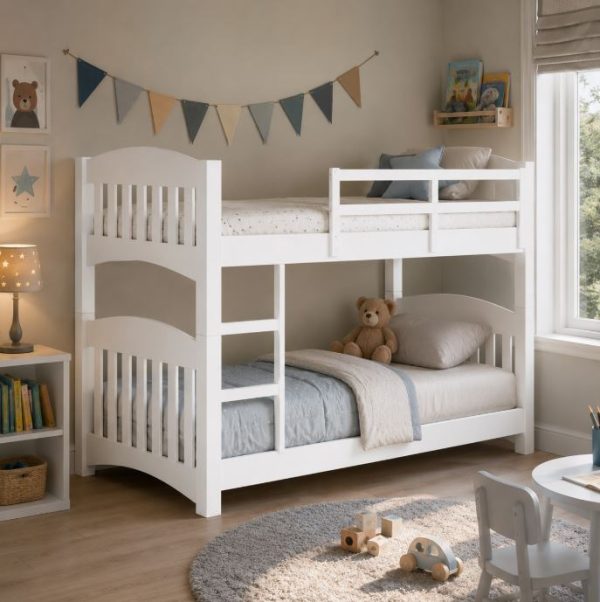 white-children-bunk-bed-short legs