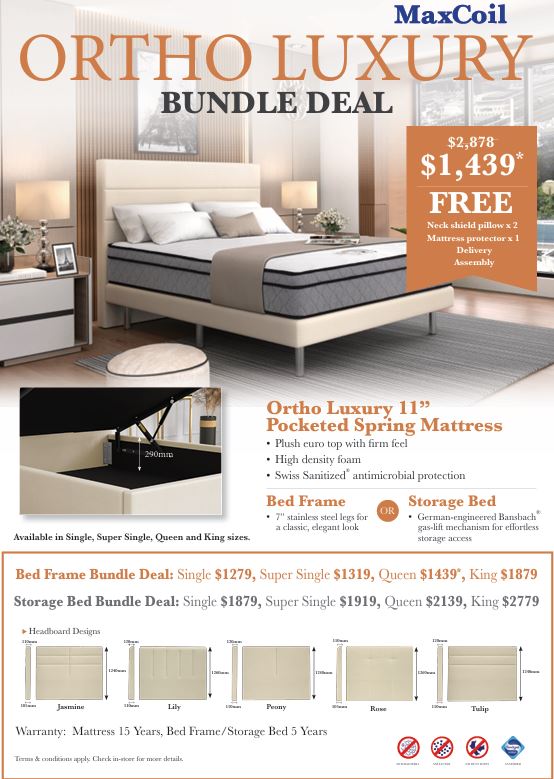 Maxcoil Ortho Luxury Mattress & Bed Bundle