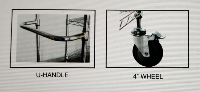 Wire Shelf With Wheel