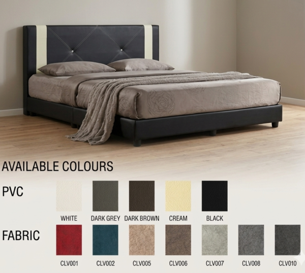 Bent Faux Leather Bed 03 (Available in Velvet or Faux Leather)
