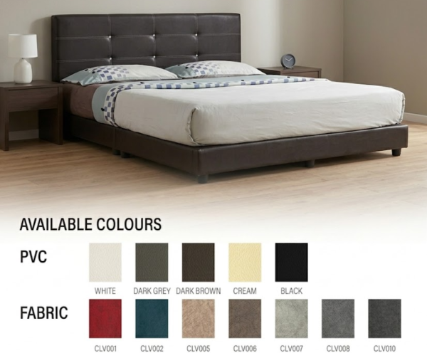 Bent Faux Leather Bed 01(Available in Velvet or Faux Leather)