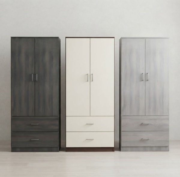 Cambry 2-Door Wardrobe C (Available in 3 Colors)