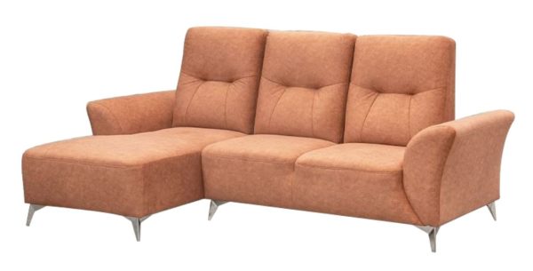 3 Seater L-Shape Push Back Sofa SFL1311 (Half Leather/Pet Friendly Fabric)