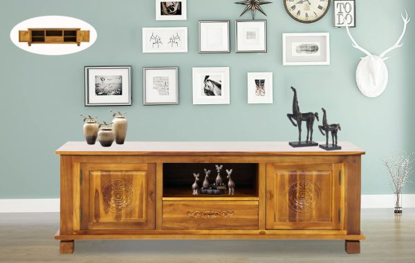 TV Console TVC1659 (Solid Teak Wood)
