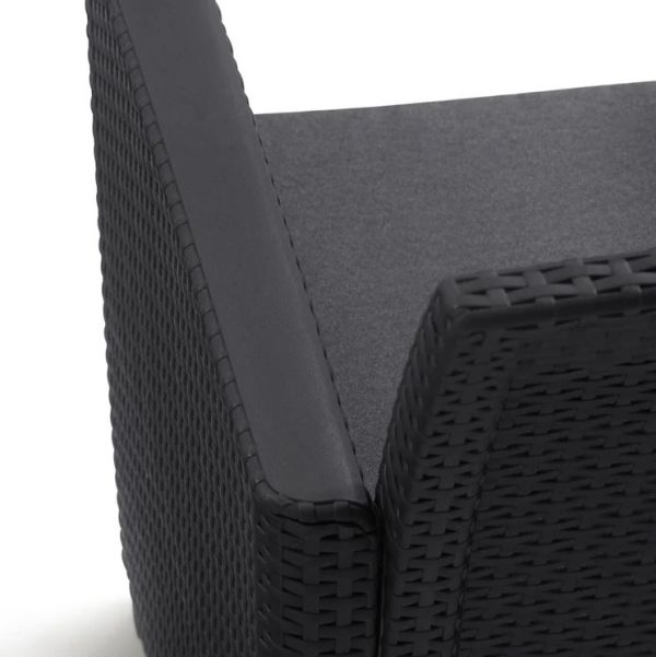 Allibert - Claire 5S Corner Sofa Set Graphite